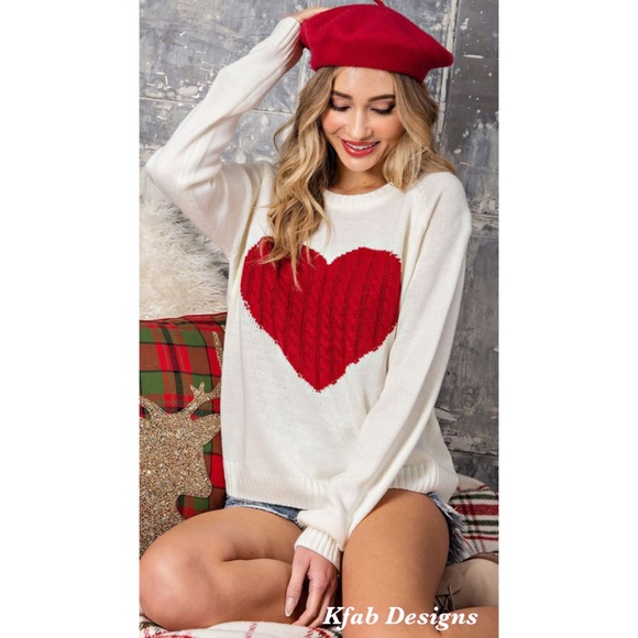❤️LAST! Cable Knit Heart Contrast Soft Sweater! - Picture 11 of 13